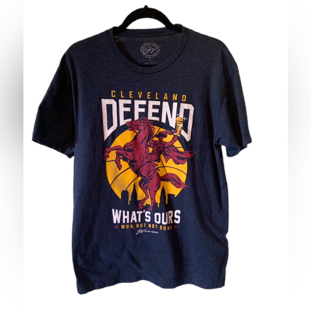 Cleveland Cavaliers Rare Championship Tee Unique Artwork Size L Like New
